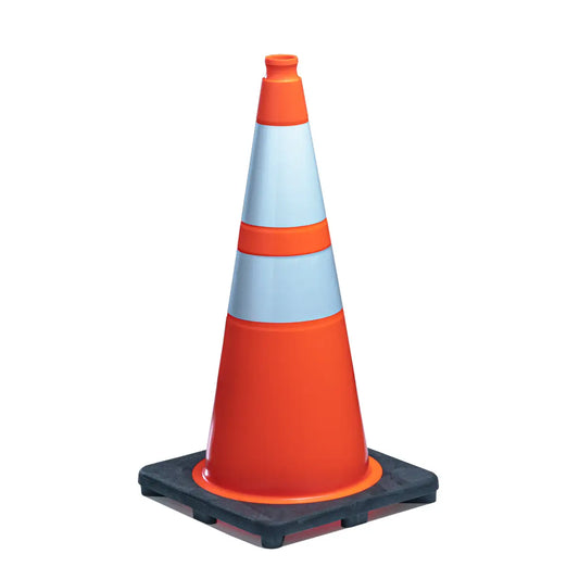 Trafficor CO1 - 28" 7lb Widebody Traffic Cone with Double Hi-Intensity Reflective Collars