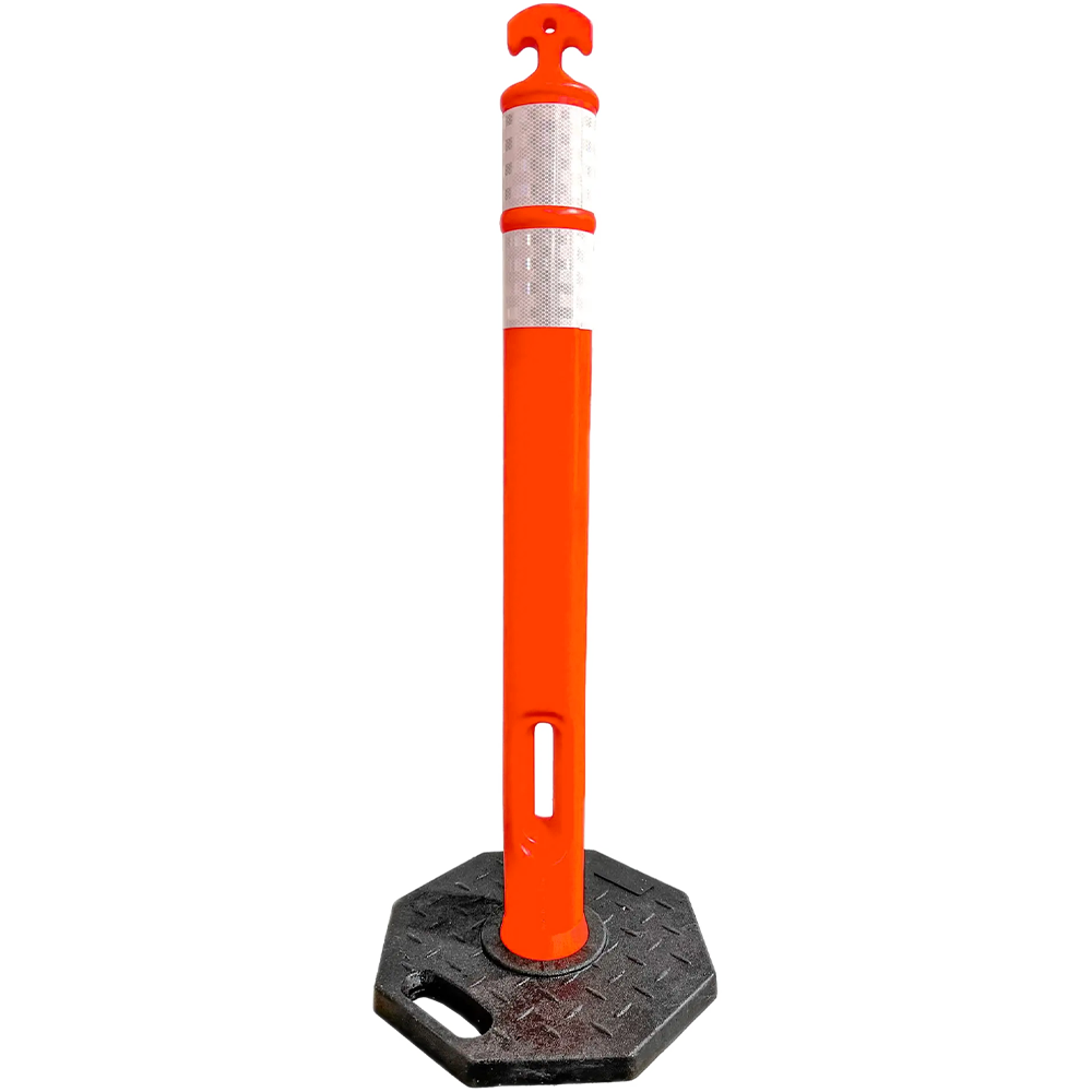 Trafficor DE1 - T-Top Delineator Post with Reflective Stripes