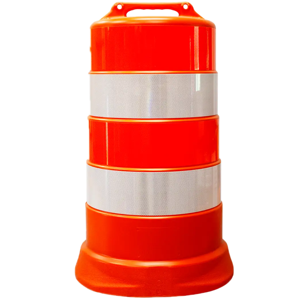 Trafficor DR1 - Traffic Drum with 6" Diamond Grade Reflective Stripes